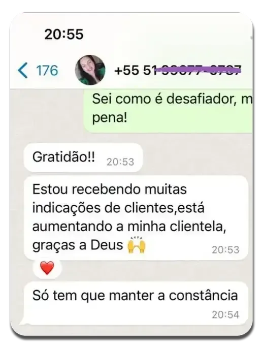 Depoimento de aluna da Polly