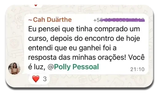 Depoimento de aluna da Polly