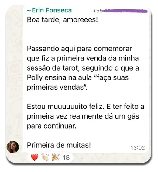 Depoimento de aluna da Polly