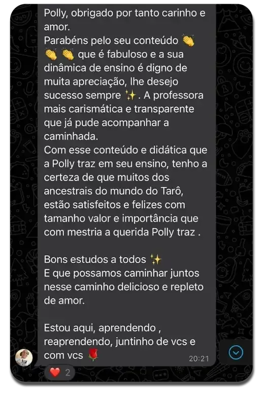 Depoimento de aluna da Polly
